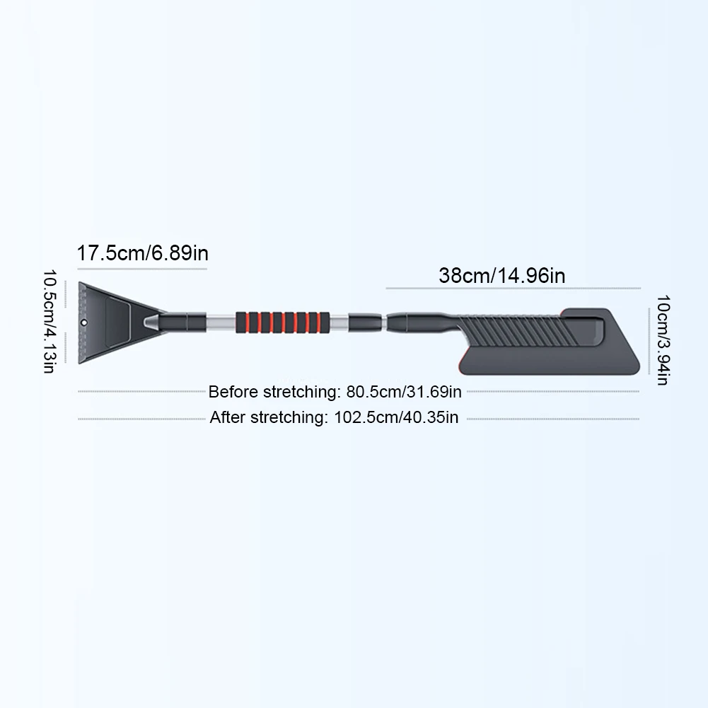 3In1 Car Scraper Extendable Snow Rake Multifunctional Detachable Snow Brush Universal Windshield Remover Auto Cleaner Tool