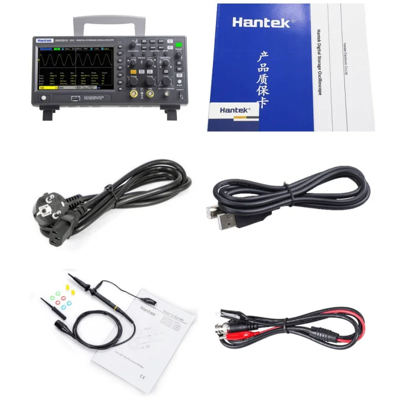 Oscilloscope:Hantek DSO2C10/15 Cost-Effective Economy 2CH ,100/150MHz Bandwidth, 1GSa/s Sampling Rate, 8M Memory Depth