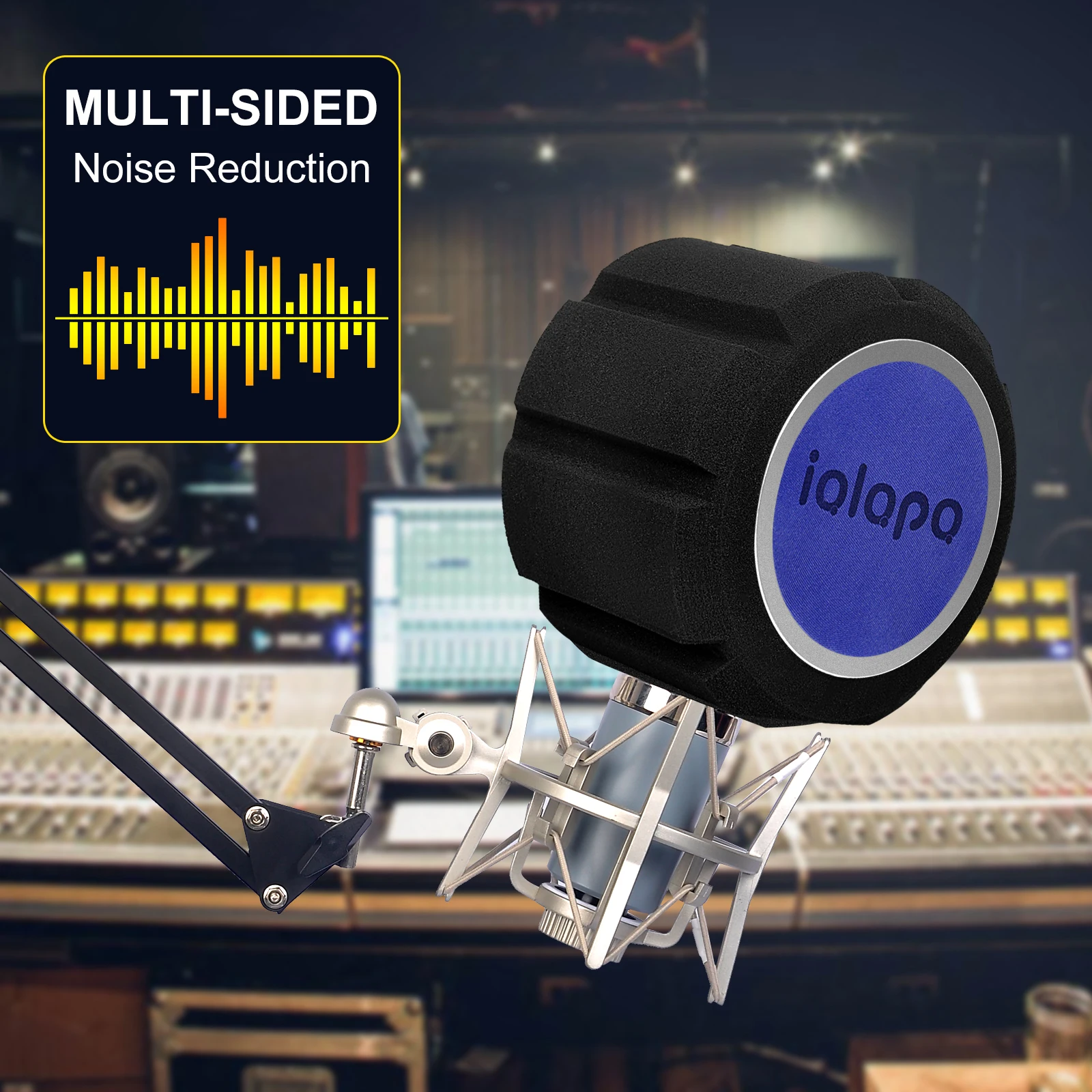  Microphone Pop Filter, Wind Shield Acoustic Filter for Record  Studios, Mic Sound-Absorbing Foam Vocal Isolation Foam Ball Noise Canceling  Sponge, Five-sided Sealing Design Microphone Windscreen : Musical  Instruments