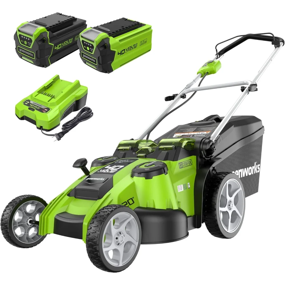 

40V 20" Dual Blade Cordless (Push) Lawn Mower (75+ Compatible Tools), 4.0Ah + 2.0Ah Battery and Charger Included