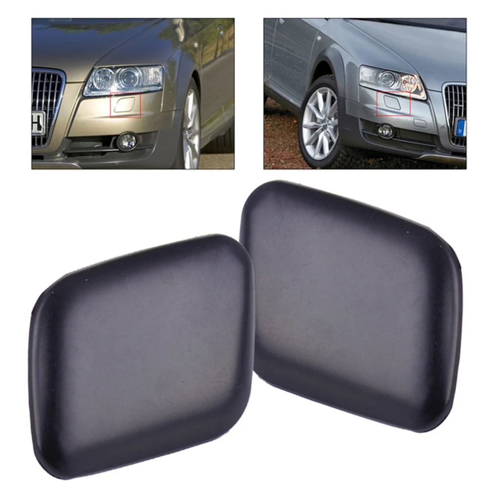 

1 Pair urable ABS Front Bumper Headlight Washer Cover Cap Replacement for Audi A6 C5 1998-2002 4B0955275 4B0955276