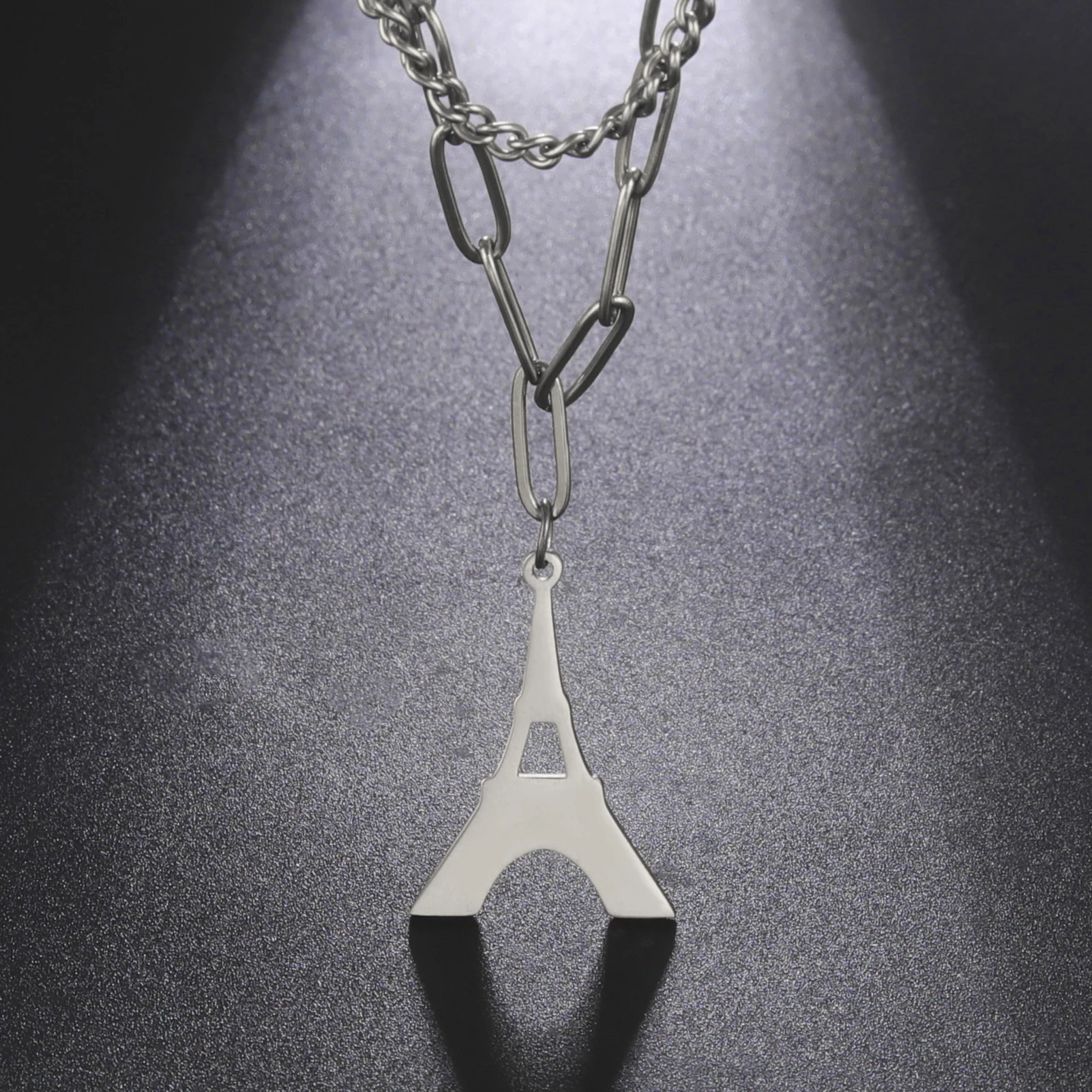 Cazador Neue Frankreich Paris Eiffelturm Gold Farbe Anhänger Halsketten für Frauen Edelstahl Kette auf die Hals Schmuck Großhandel – Detail 8