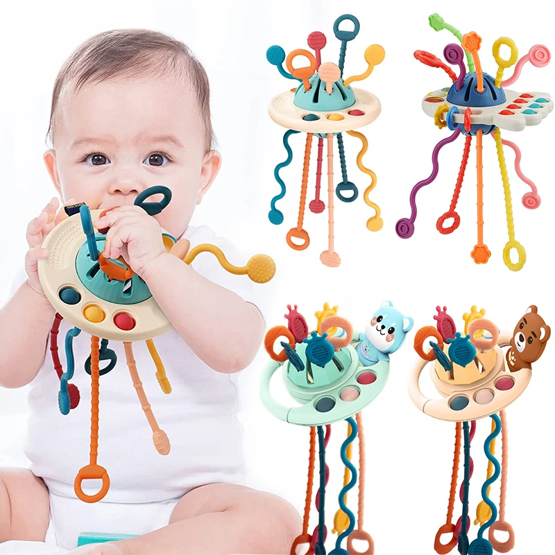 Jouets de dentition sensorielle pour bébé, jouets de dentition pour bébés 0-6  mois, boule de dentition pour bébé hochet pour bébé