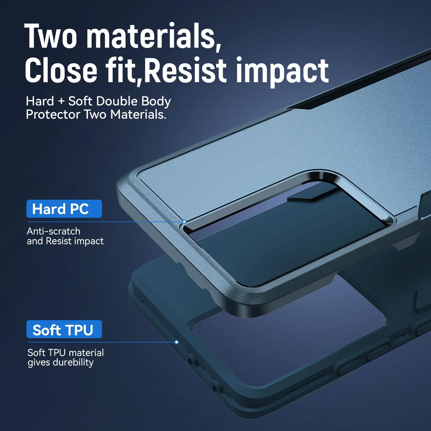 Rugged Shockproof Phone Case with Heavy Armor Protection