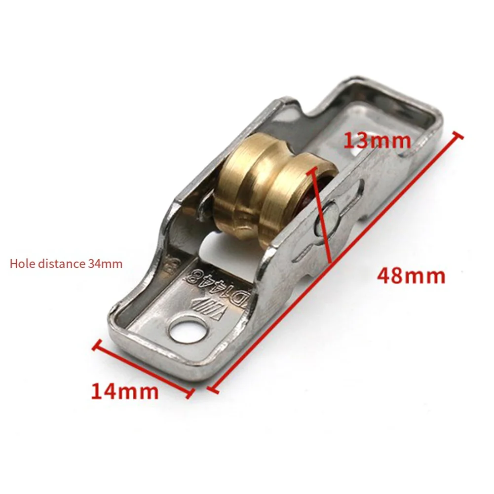 4pcs Window Pulley Sliding Door Rollers Heavy Silent Bearing Pulley Window Rollers Furniture Hardware Wardrobe Track Wheel