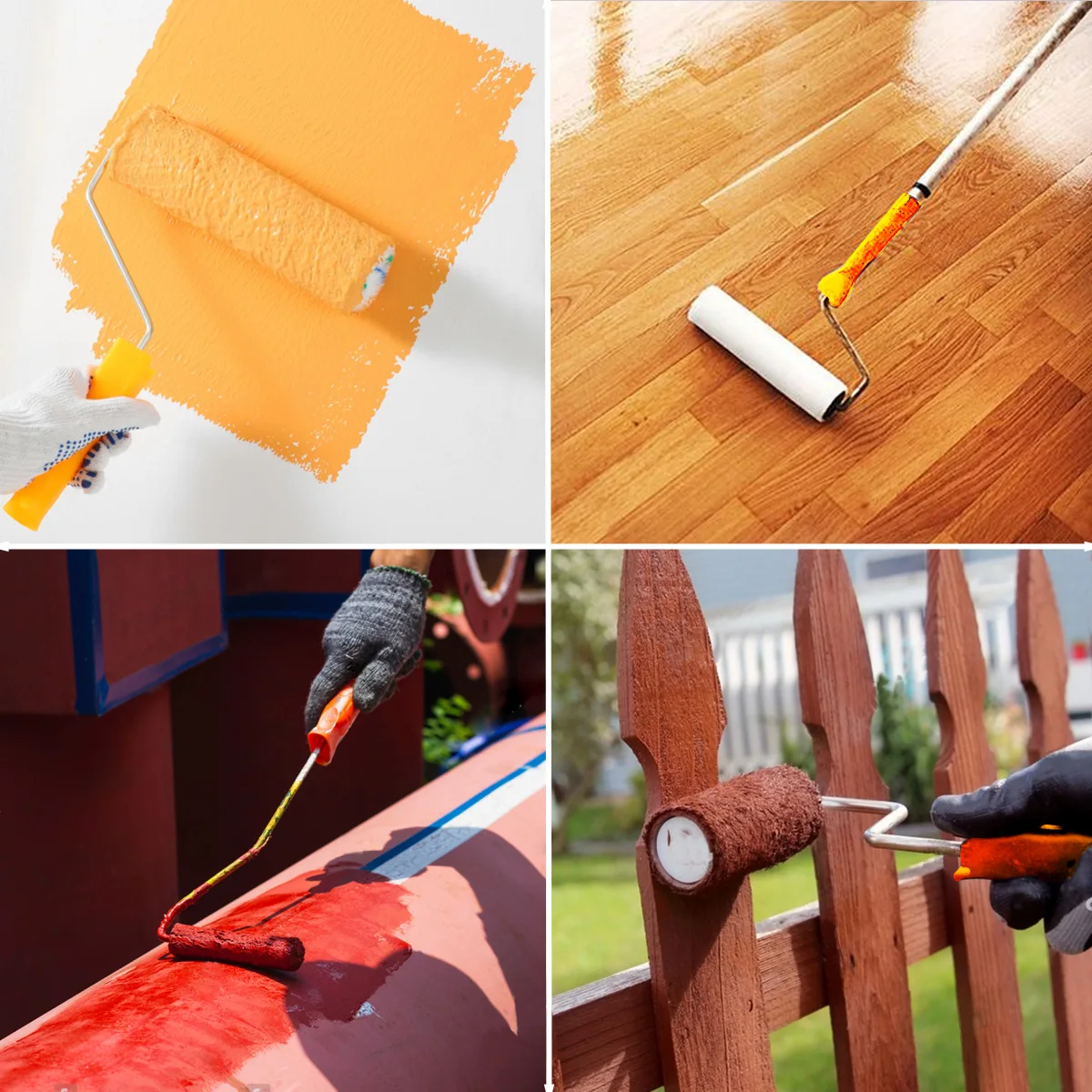 20-Pack Microfiber Paint Roller Set – 4 Inch & 6 Inch Roller Covers With 2 Metal Frames, For Walls, Furniture, DIY