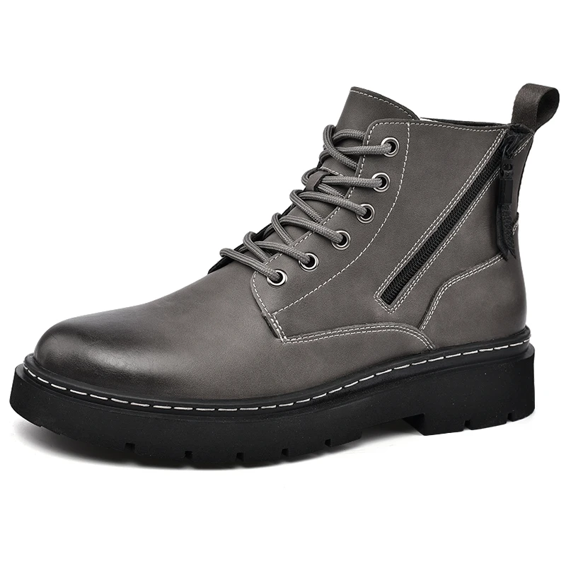 

New Arrival 2023 Mens Working Boots Fashion Cowboy Boots Men Popular Motorcycle Boots Man Non-Slip Leather Boots Men