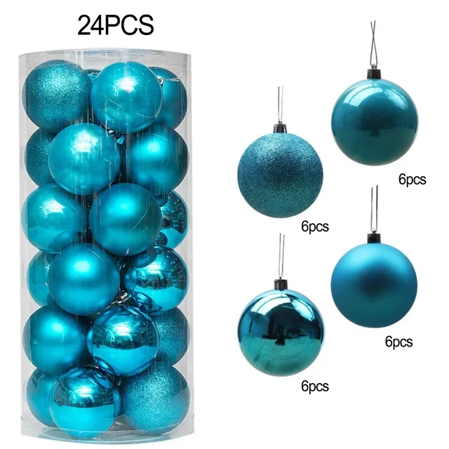 24pcs Small 3cm Christmas Baubles Balls for Tree Decoration 12