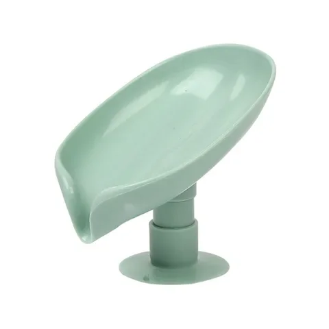 

Leaf Shaped Soap Holder Shower Soap Shelf Bath Soap Box Vertical Suction Cup Laundry Soap Dish Storage Tray Bathroom Supplies