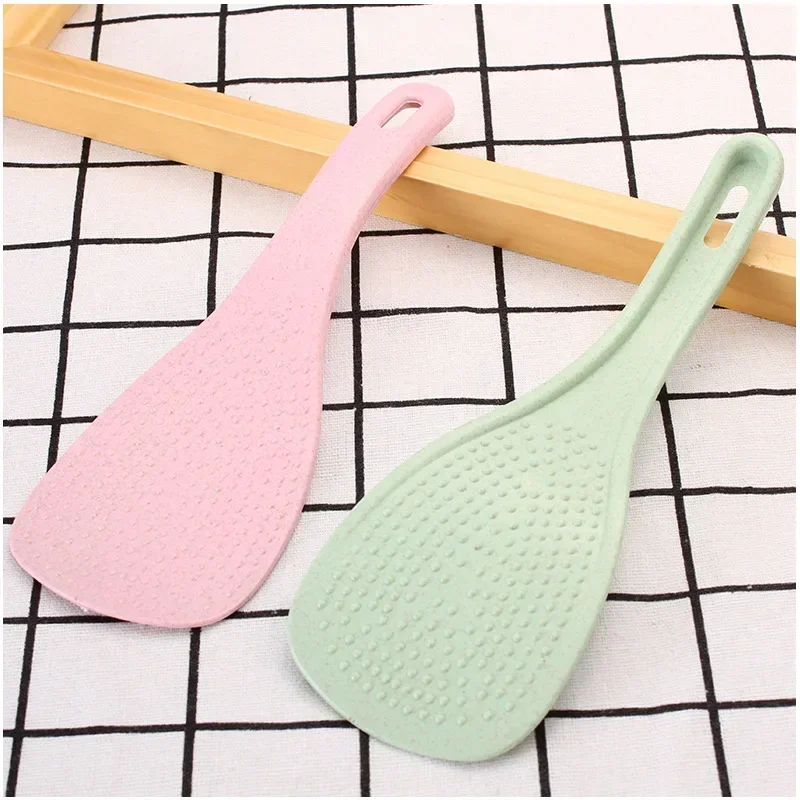 Plastic Rice Spoon Wheat straw spoon Non-stick kitchen spoon rice cooker long handle rice spatula accessoires de cuisine