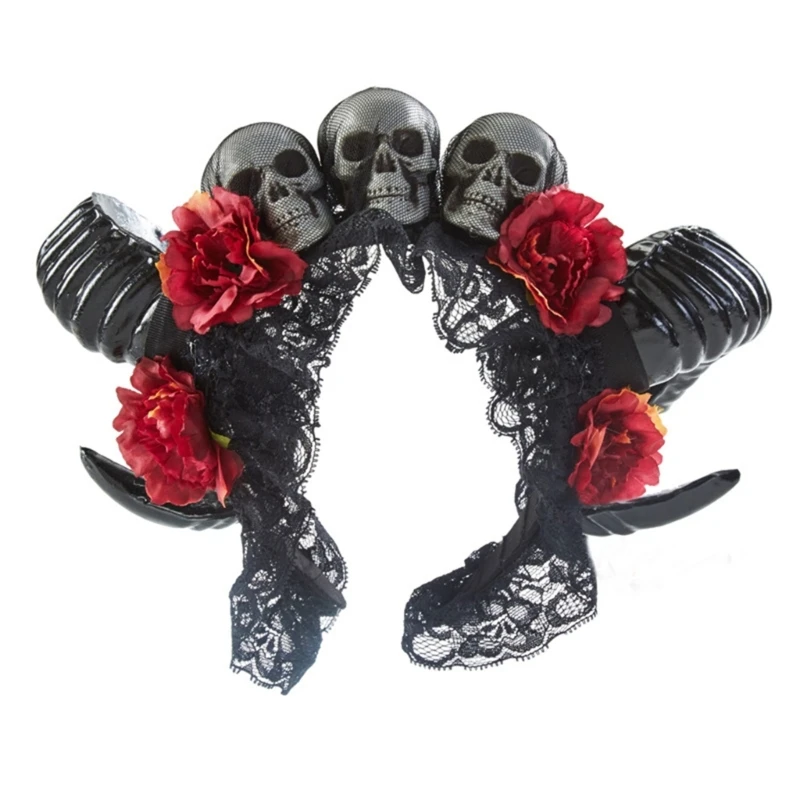 

Antelope Headband Devil Horns Headband Halloween Horn Skull Headband
