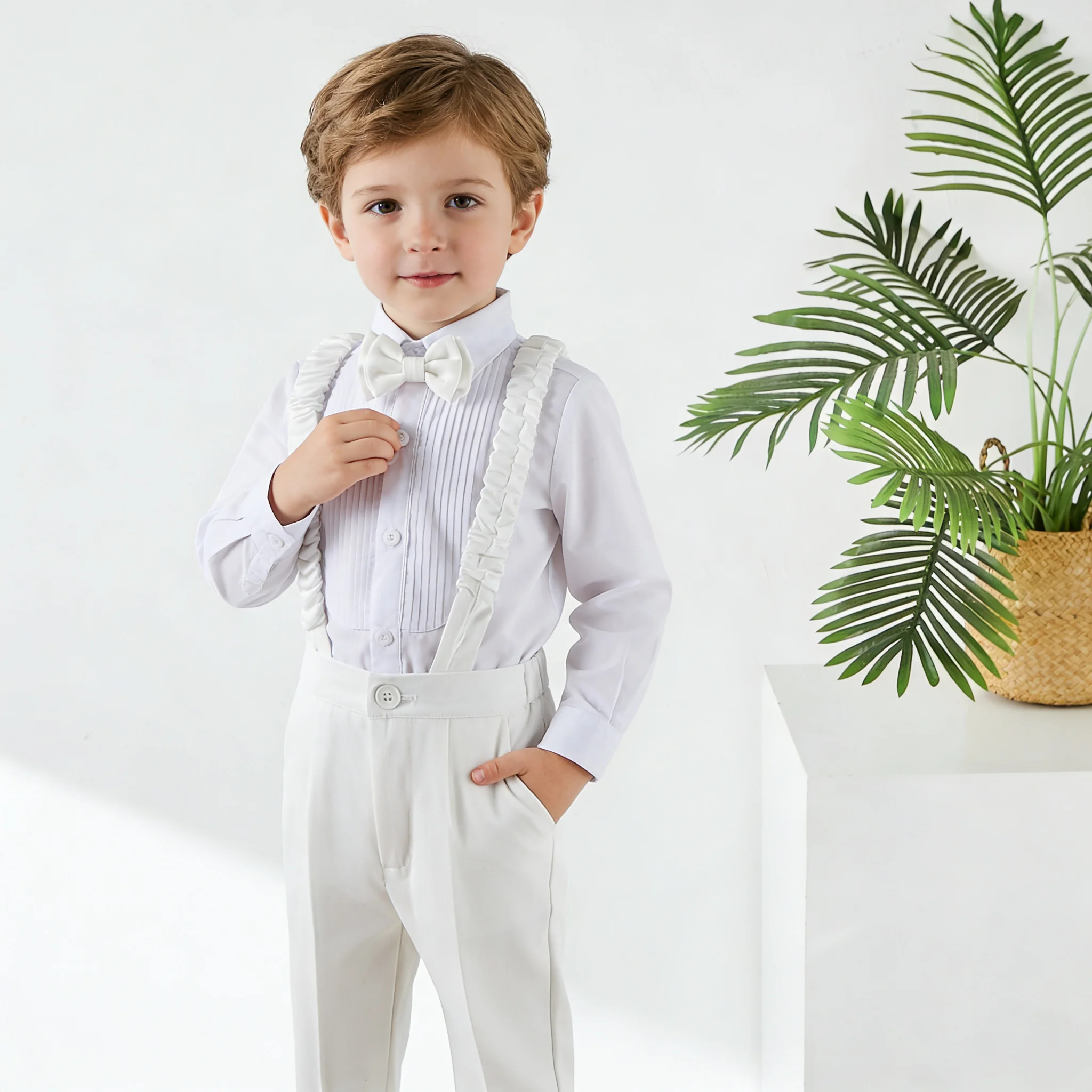 Baby Boy White Gentleman Suit 4
