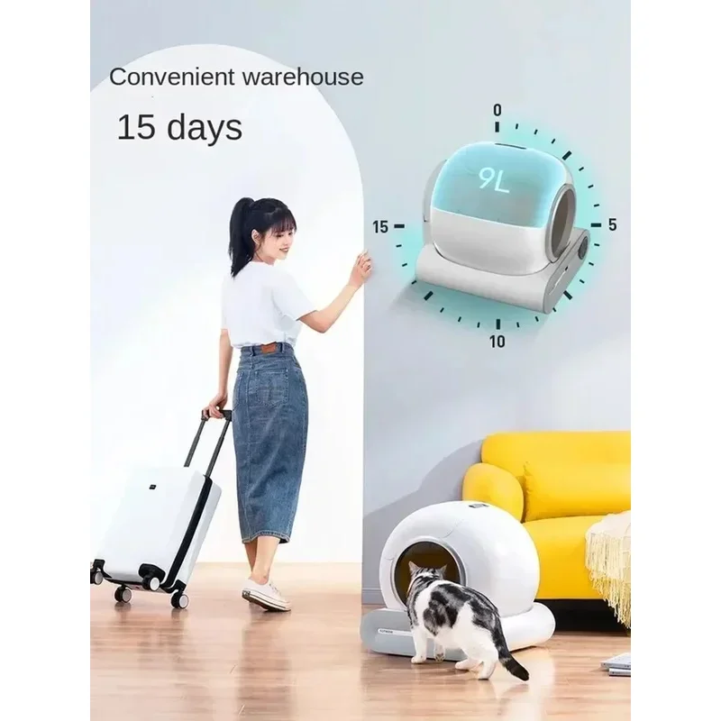 Tonepie Automatic Smart Cat Litter Box Self Cleaning App Control Large Cat Toilet 65L Watermen For Cat English Version Cats 4