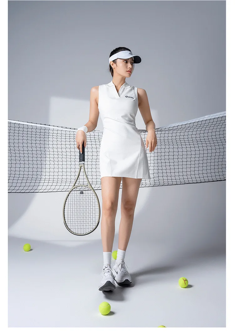 Sports dress, badminton tennis dress, golf American casual polo dress, women's badminton sportswear tennis dress women