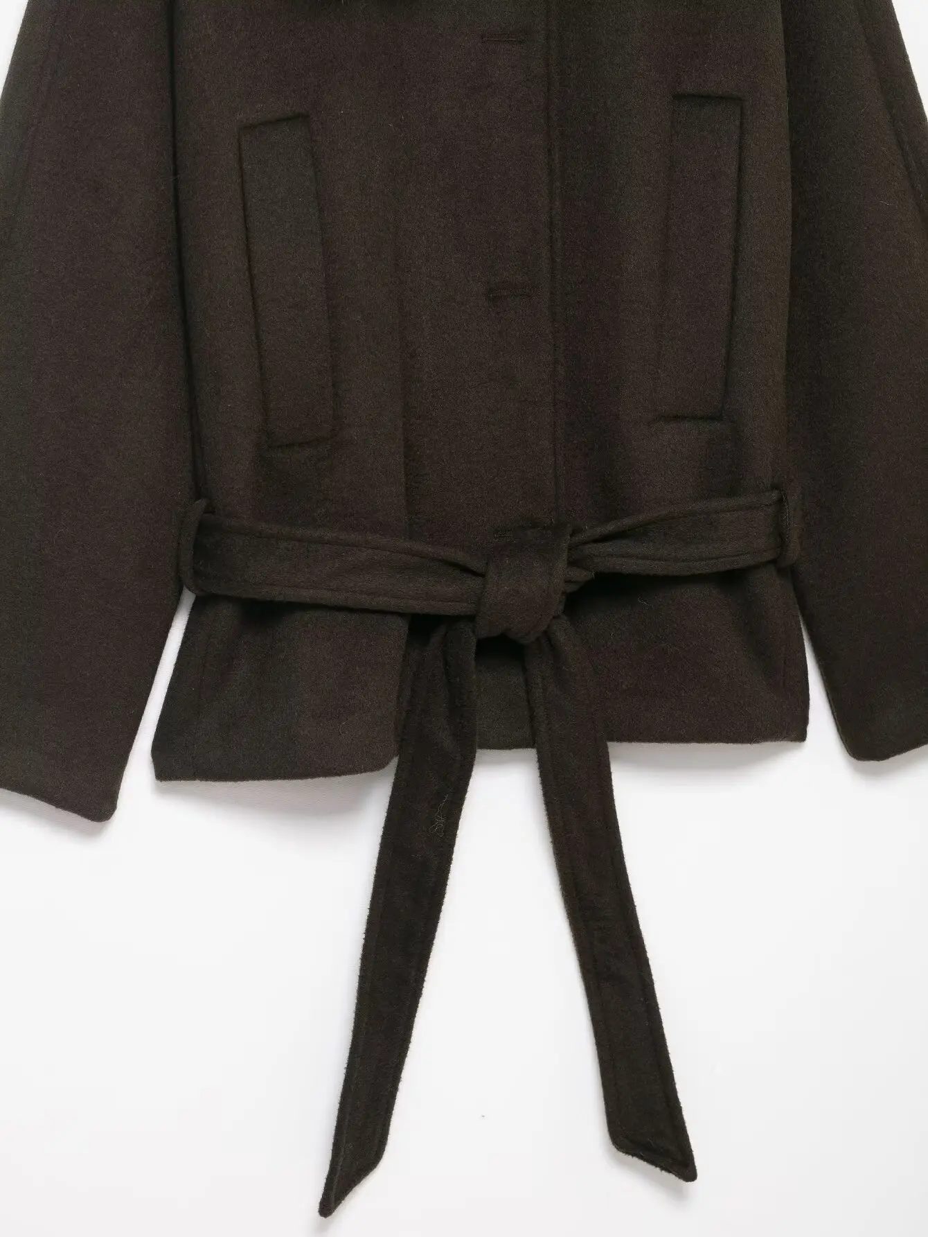 Women Autumn Winter Warm Loose Faux Fur Collar Jacket With Belt Female Long Sleeve Cropped Coat High Street Retro Elegant Outwea