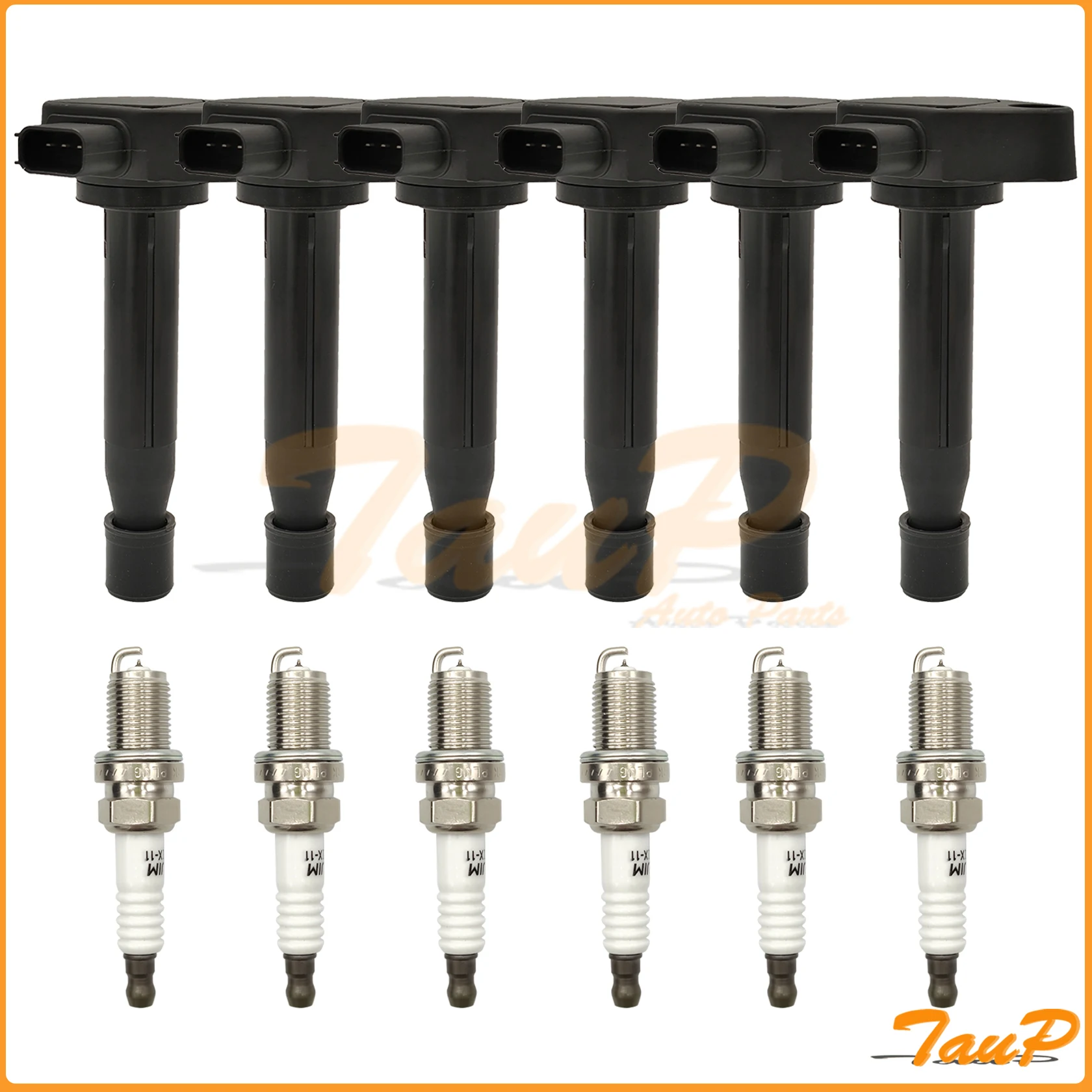 

6 PCS Ignition Coil & Iridium Spark Plug Fits for Acura RL TL / Accord 3.0L 3.2L 3.5L V6 Replace OEM 30520-P8E-A01 UF242