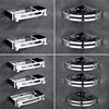 Stainless Steel Bathroom Shelves Corner Shelf Organizer Kitchen Sucker Wall Mounted Storage Corner Rack Bathroom Accessories 1