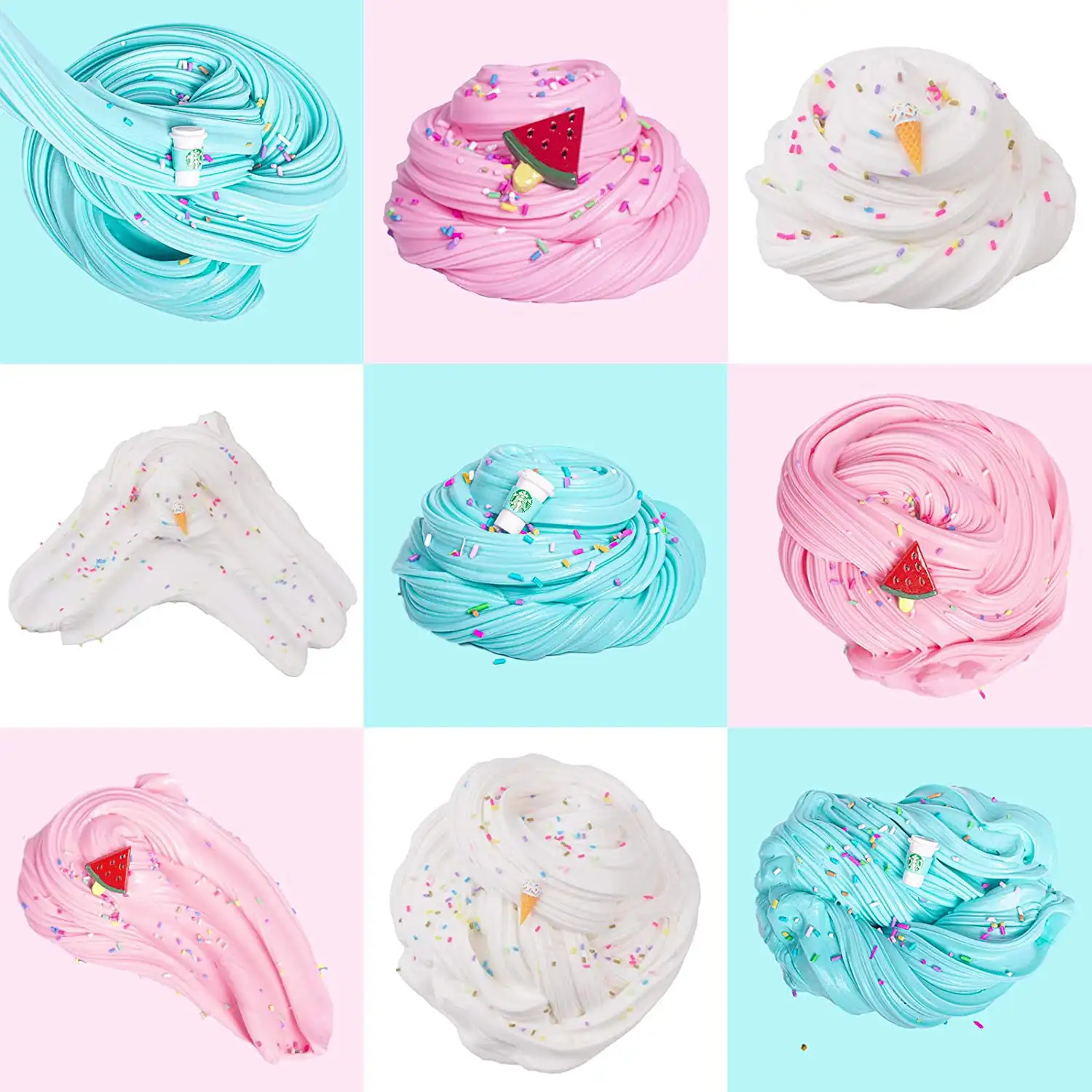 Slime Kit Fluffy Slime Slime Set with 4-Pack Butter Slimes Soft Safe Color Toys Super Soft and Non-Stick DIY Surprise Slimes