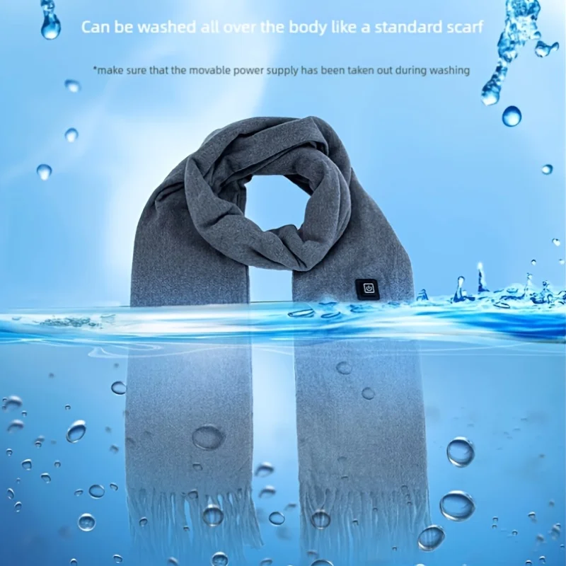 USB Plug-in Heated Scarf 3 Temp Modes Fast Heating Washable Safe Cozy Winter Gift for Women Men Office Travel Cold Weather - Image 5