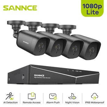 SANNCE 8CH DVR 1080N CCTV System Video Recorder 2/4/8 PCS 2MP Home Security Waterproof Night Vision Camera Surveillance Kits 1