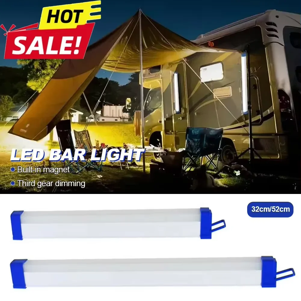 LED 바 라이트 충전식 튜브 캠핑 램프 자석식 휴대용 전구 비상 야시장 야외 조명용