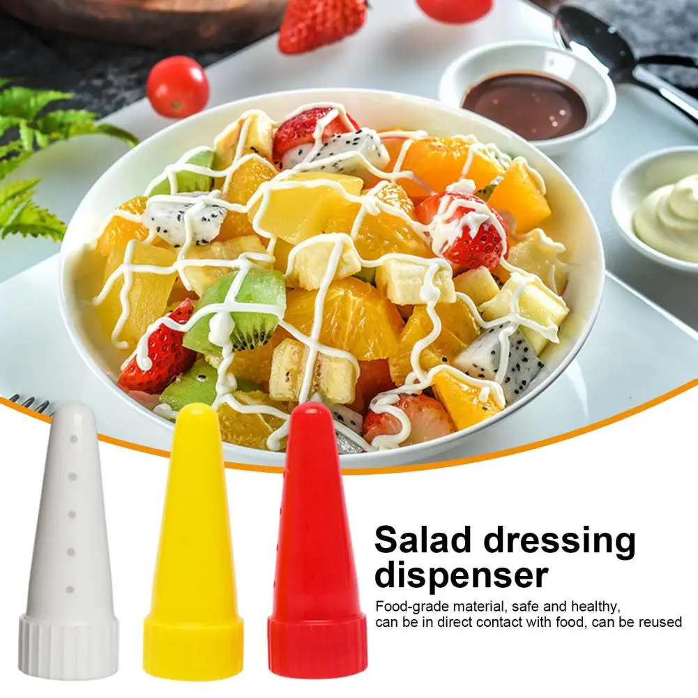 3Pcs Bbq Sauce Piping Tip Reusable Sauce Drizzling Tool Food Grade Salad Dressing Dispenser Set with Piping Tips for Kitchen sauce dispenser