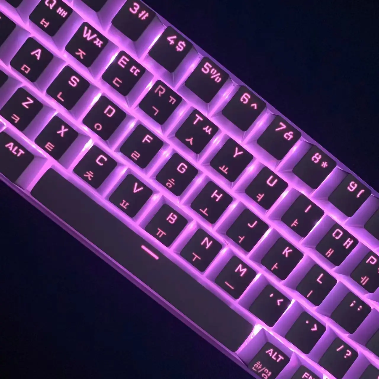 Keycap Translúcido Coreano Conjunto de Keycaps Abs Pbt Perfil Oem para Teclado Mecânico para Jogos Interruptor mx 132 Chaves
