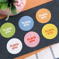 Cartoon Thank You Adhesive Labels - 60pcs Round 4cm Stickers for Gift and Food Packaging (4cm 60pcs thankyou)