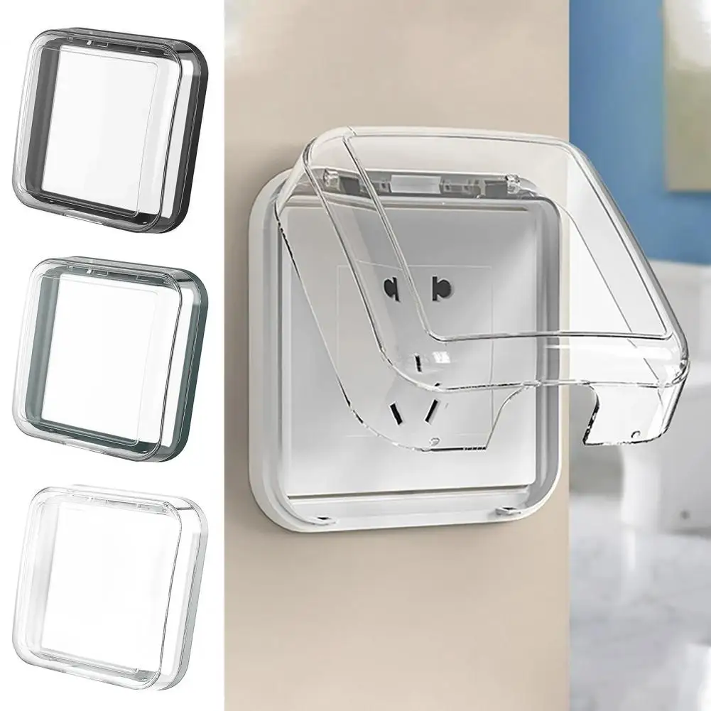 Switch Cover Box Wall Switch Cover for Light Socket Doorbell Guard Self-adhesive Bathroom Accessories