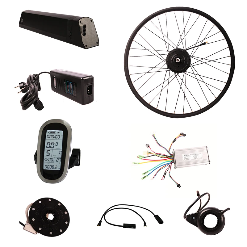 

36v 250w 350w 48v 500w 750w pedal assist front and rear drive brushless gear hub motor regenerative braking electric bicycle kit