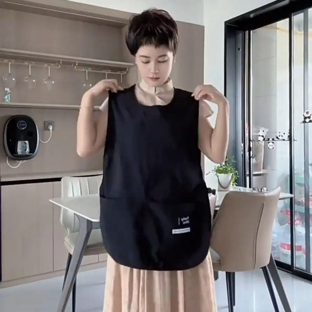 Description Picture 6 of itemWaterproof Stain-Resistant Apron Nylon Vest Style Breathable Sleeved Apron Anti Dirty Multipurpose Kitchen Aprons wholesale