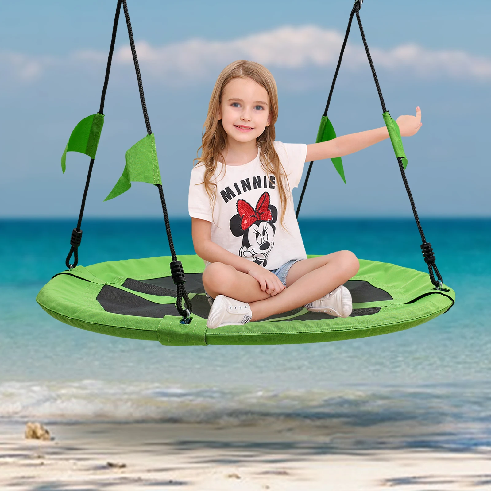 100cm Adjustable Length, 661 Pounds, Oxford Waterproof, Suitable For Outdoor Hanging Tree Swing For Children And Adults -Green 5