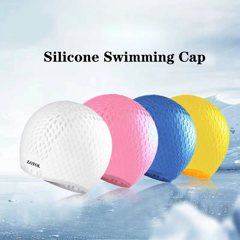 Women Silicon Swimming Cap Adults Waterproof Large Men Swimming Pool Hat Long Hair Ear Protect Flexible Summer Diving Caps women men waterproof high elastic flexible silicone protect ears hair swim pool swimming caps hat for adults children girls boys