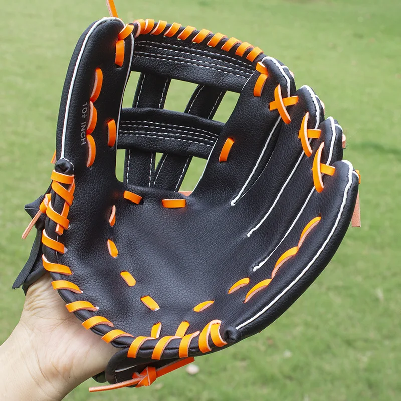 10.5-12.5inch Leather Baseball Glove Outdoor Sports Pitcher Glove Softball Practice Equipment Left Hand For Adult Youth Train