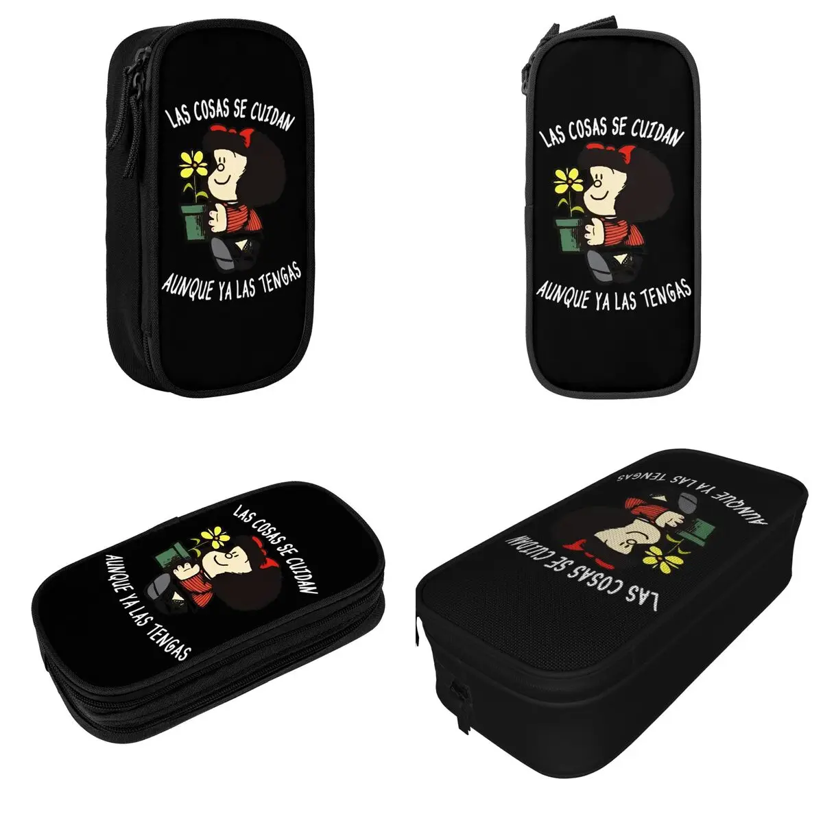 Mafalda Mafie Cartoon Pencil Cases Kawaii Anime Pen Holder Bag Girl Boy Large Storage Office Cosmetic Pencilcases