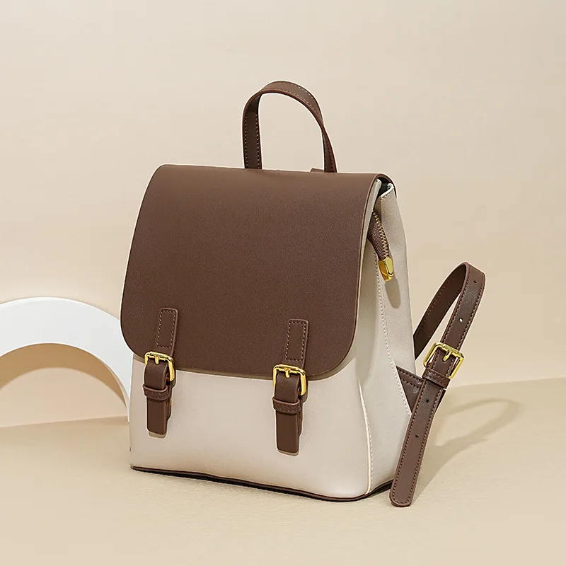 Luxury leather high sense commuter large capacity women's shoulder bag casual ins wind light girls' shoulder bag.