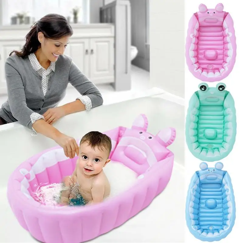 

Inflatable Bathtub For Toddler Portable Newborn Toddler Bathing Tub With Air Pump Collapsible Shower Basin For Boys And Girls