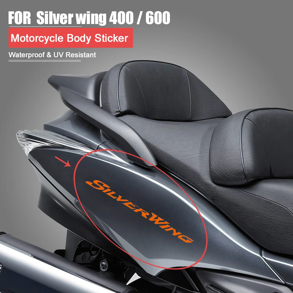 Motorcycle Stickers Reflective Decal Silver Wing Sticker for Honda Silverwing 400 600 Accessories 2005 2006 2007 2008 2010 2015 azgiant auto accessories reverse rearview mirror folding motor for roewe haval bvd song max car side wing system repair