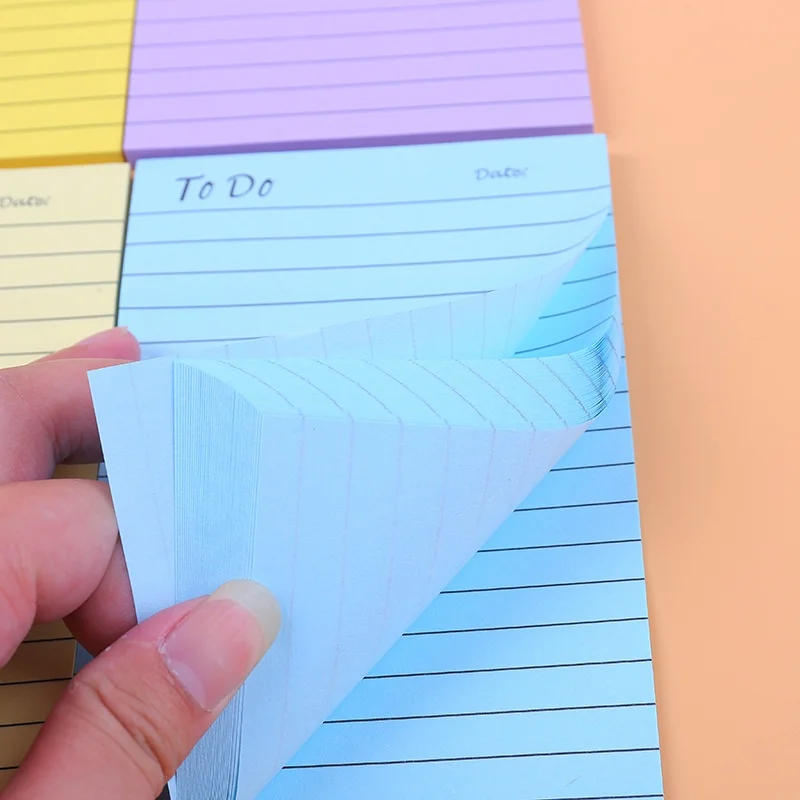 6pcs Morandi Color Notepad Schedule To Do List Sticky Notes Office Stickers Student Self-Adhesive Stickers Small Notebooks 4