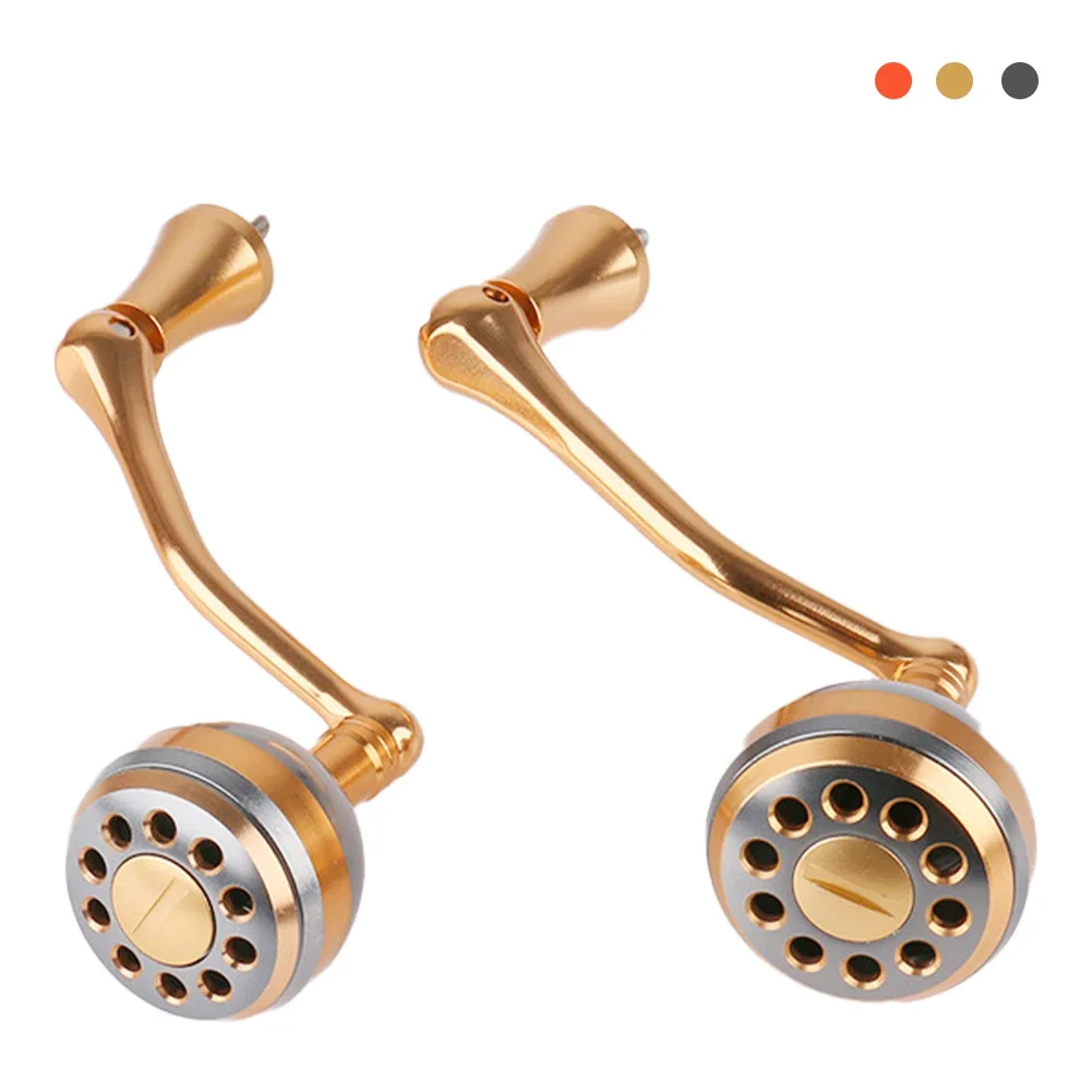 Spinning Fishing Reels 500-7000 Replacement Handle Metal Ball Grip Aluminum Alloy Foldable Multiple Colors Handle
