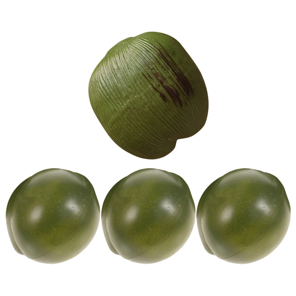 4Pcs Decorative Fruit Artificial Fake Coconuts Fake Fruit for Display