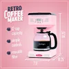 Retro 12-Cup Programmable Coffee Maker With LED Display, Automatic Shut-Off & Keep Warm, Pause-And-Serve Function, Pink 2