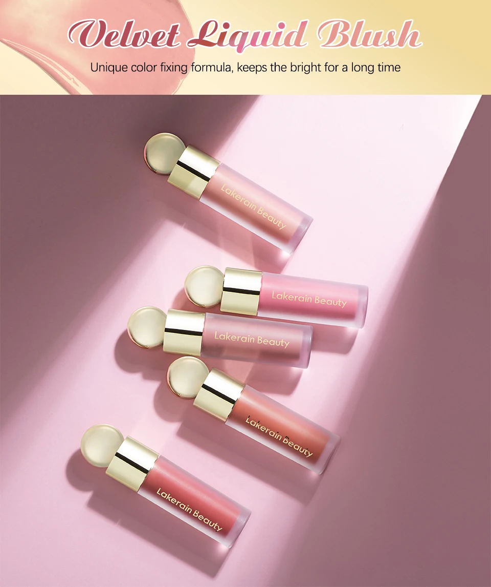 Description Picture 2 of itemMatte Liquid Blush 7.5ml Velvet Blusher Orange Peach Face Pigment Lasting Beauty Natural Cheek Tint Cream Waterproof Blush