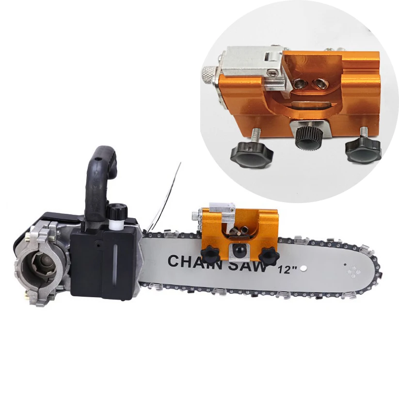 Portable Woodworking Gig Chainsaw Sharpener Aluminium Saw Chain Sharpening Tool With 6pcs