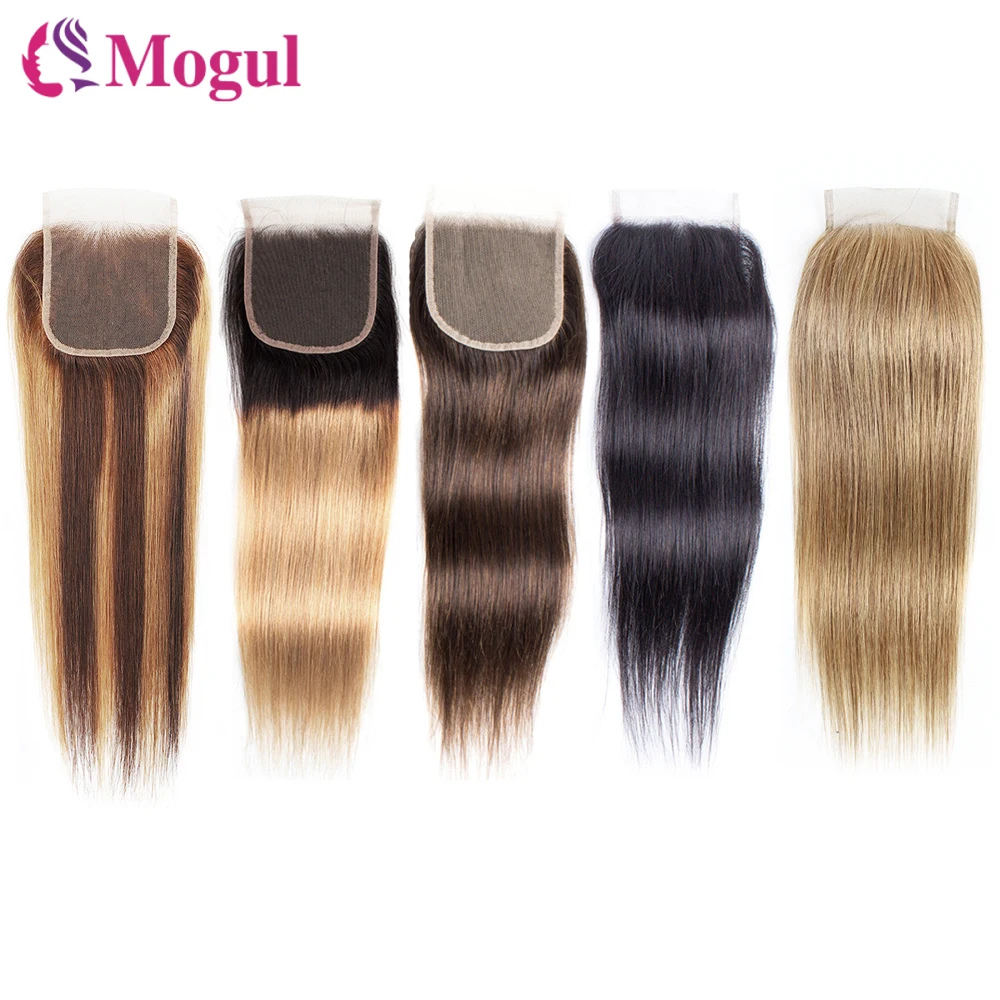 4x4 Transparent Lace Closure Straight Remy Human Hair 1B30 Ombre Auburn Hightlight 27 Honey Blonde Dark Brown Black Color 613 human hair closure,human hair lace product