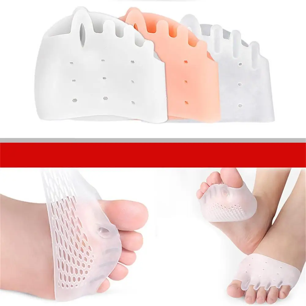 2 Comfortable Silicone Front Foot Pads for Foot Health and Bunion Relief, Perfect for outdoors and Home Use