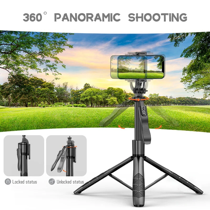 Bluetooth Selfie Stick Tripod Gimbal Stabilizer Camera Tripod with Remote Control Selfie Stick for Cellphone