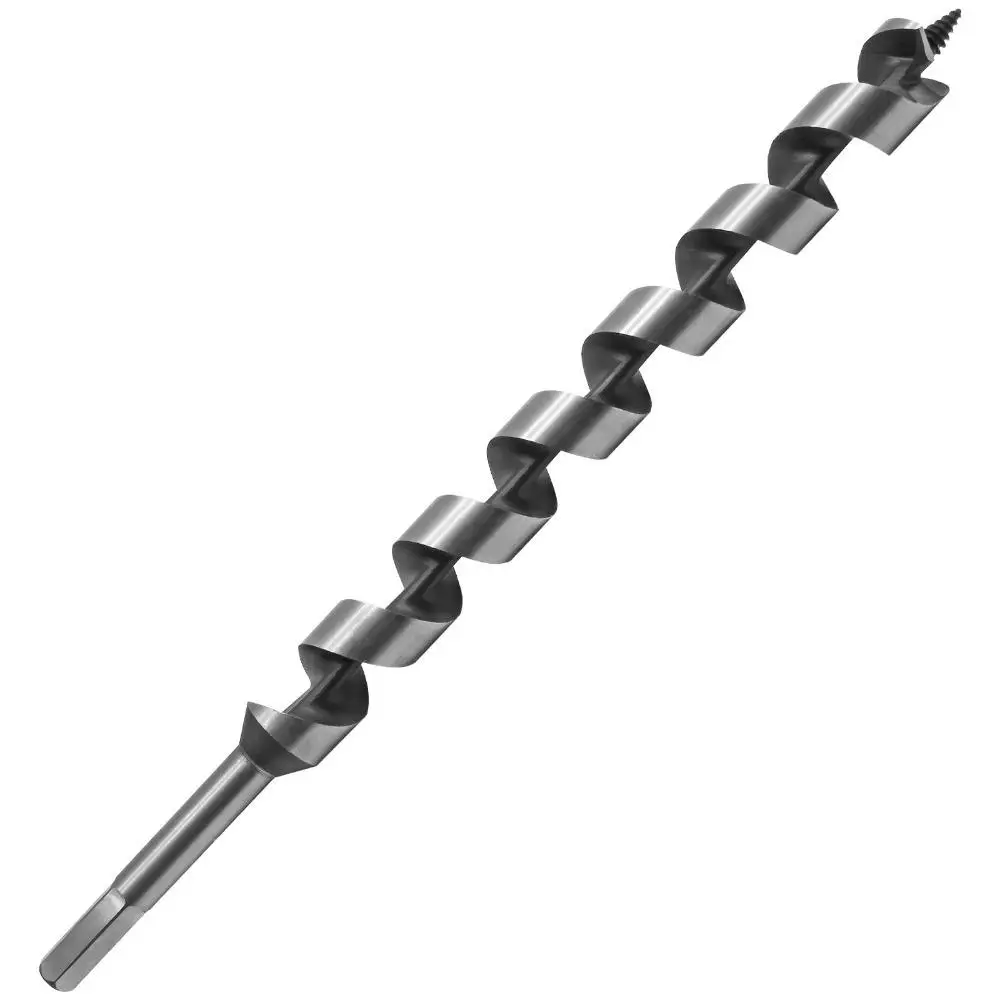 

Silver 14 Inch Wood Auger Drill Bit 14-inch 1/2-inch Hex Shank Lengthened and Hardened Fried Dough Twists Drill Carbon Steel