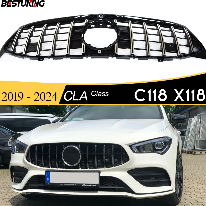 Cla45 Tipo Griglia Panamericana Di Ricambio Anteriore Per Mercedes 2019 - 2024 Classe Cla Coupe C118 X118 Cla 200 Cla 250 Cla 35 Amg