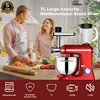9 IN 1 1500W Tilt-Head Multifunctional Electric Mixer 7.5 QT Stainless Steel Bowl 1.5L Glass Jar, Meat Grinder,Juicer,Egg Beater 5